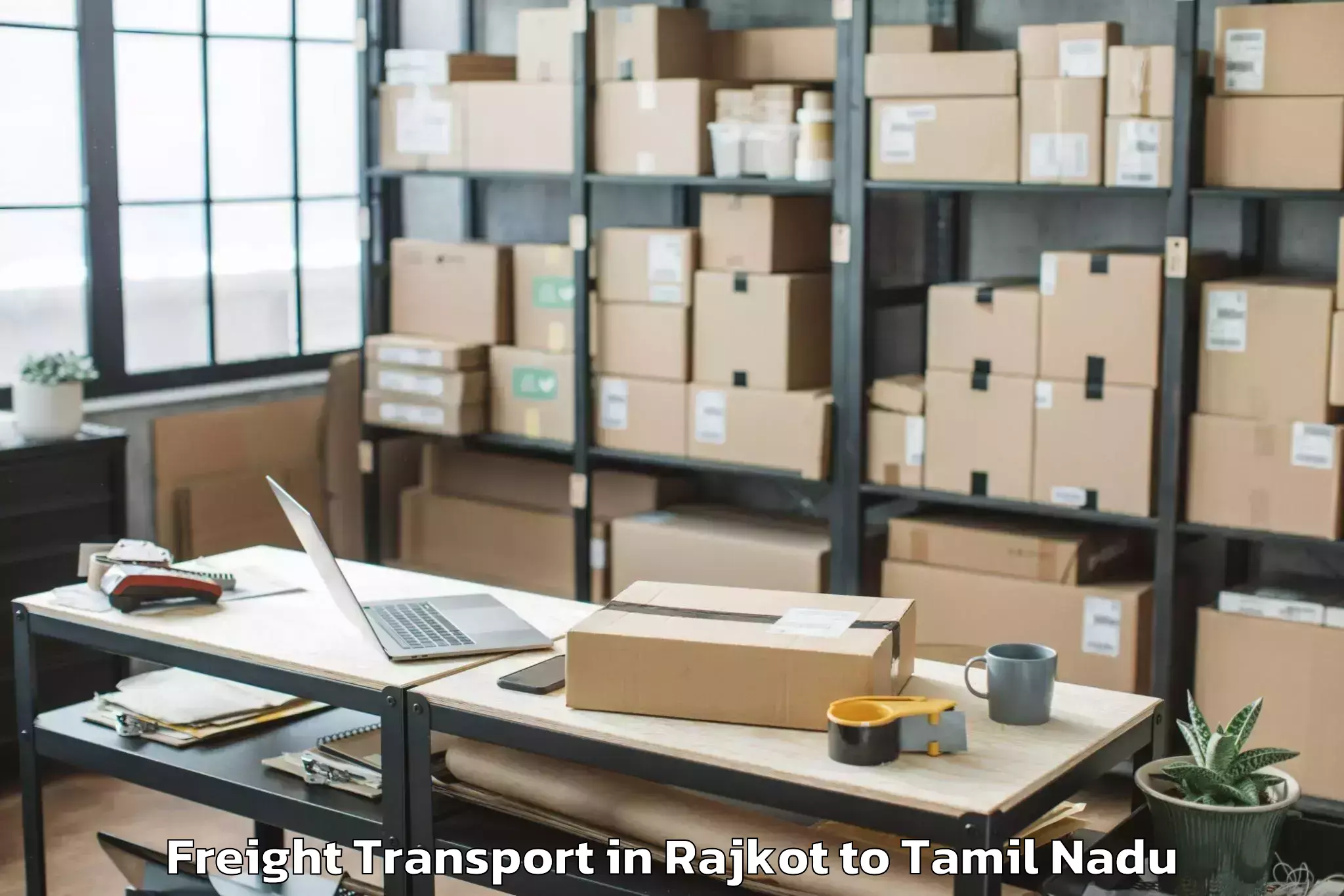 Reliable Rajkot to Poonamalle Freight Transport